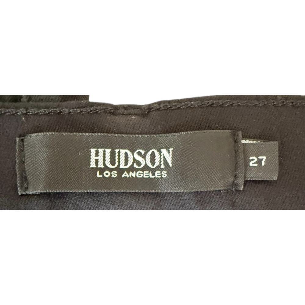Hudson Barbara High Waist Boot Cut Black Noir Coated Jeans Size 27 US 4 - Picture 6 of 11